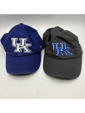 Lot 2 Kentucky Wildcats Hats 47 Brand Strapback Blue Gray UK NCAA Caps